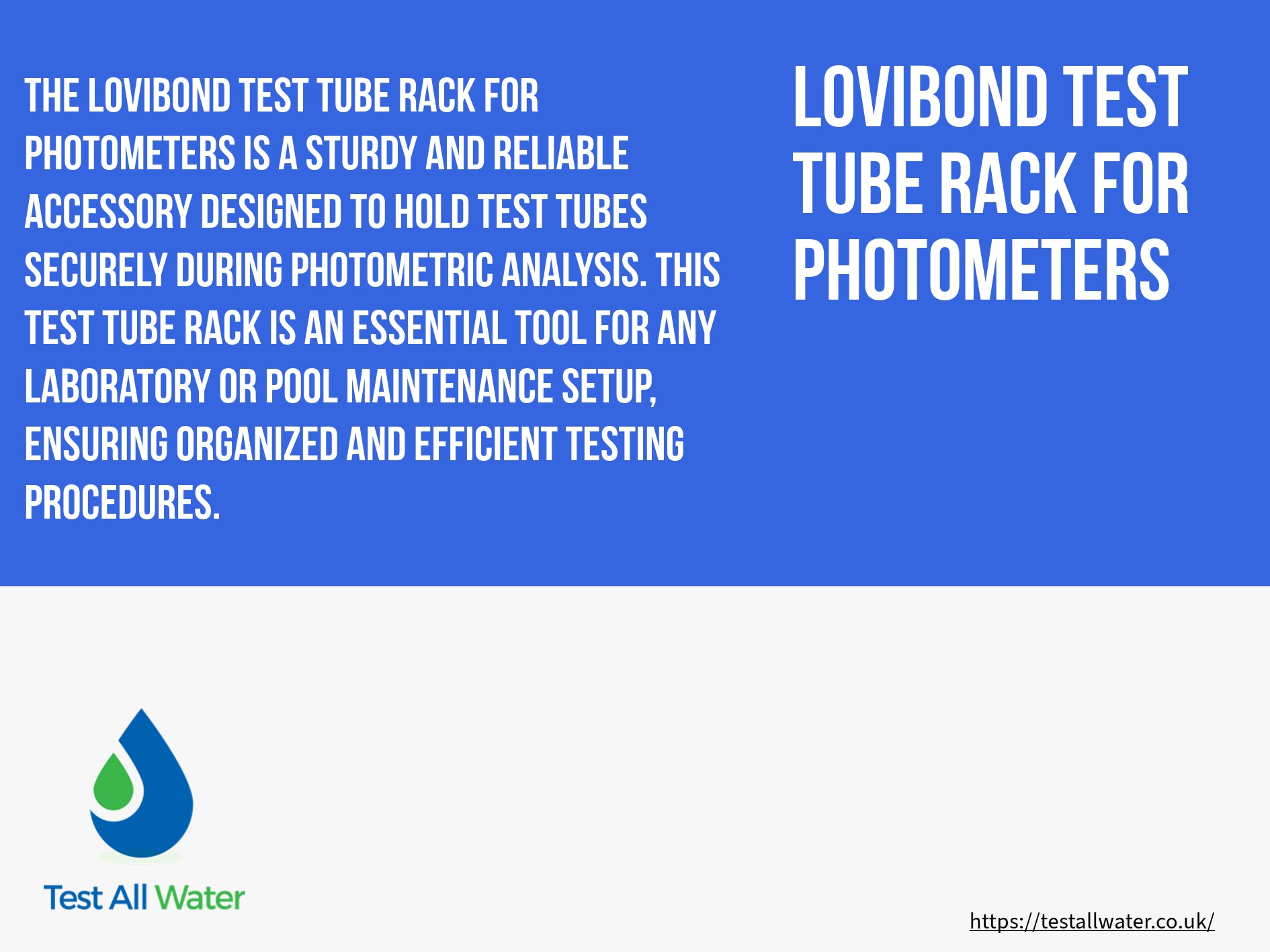 Lovibond Test Tube Rack For Photometers
