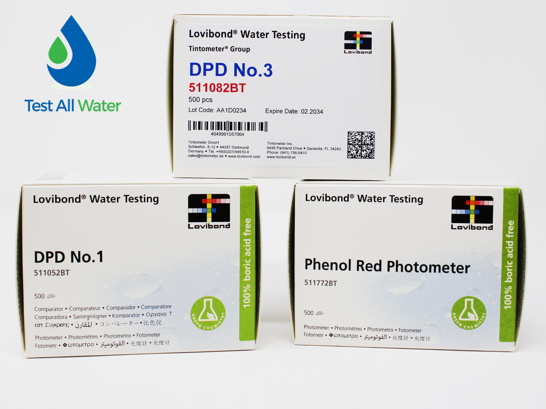 Lovibond DPD No.1, DPD No.3 & pH Reagents