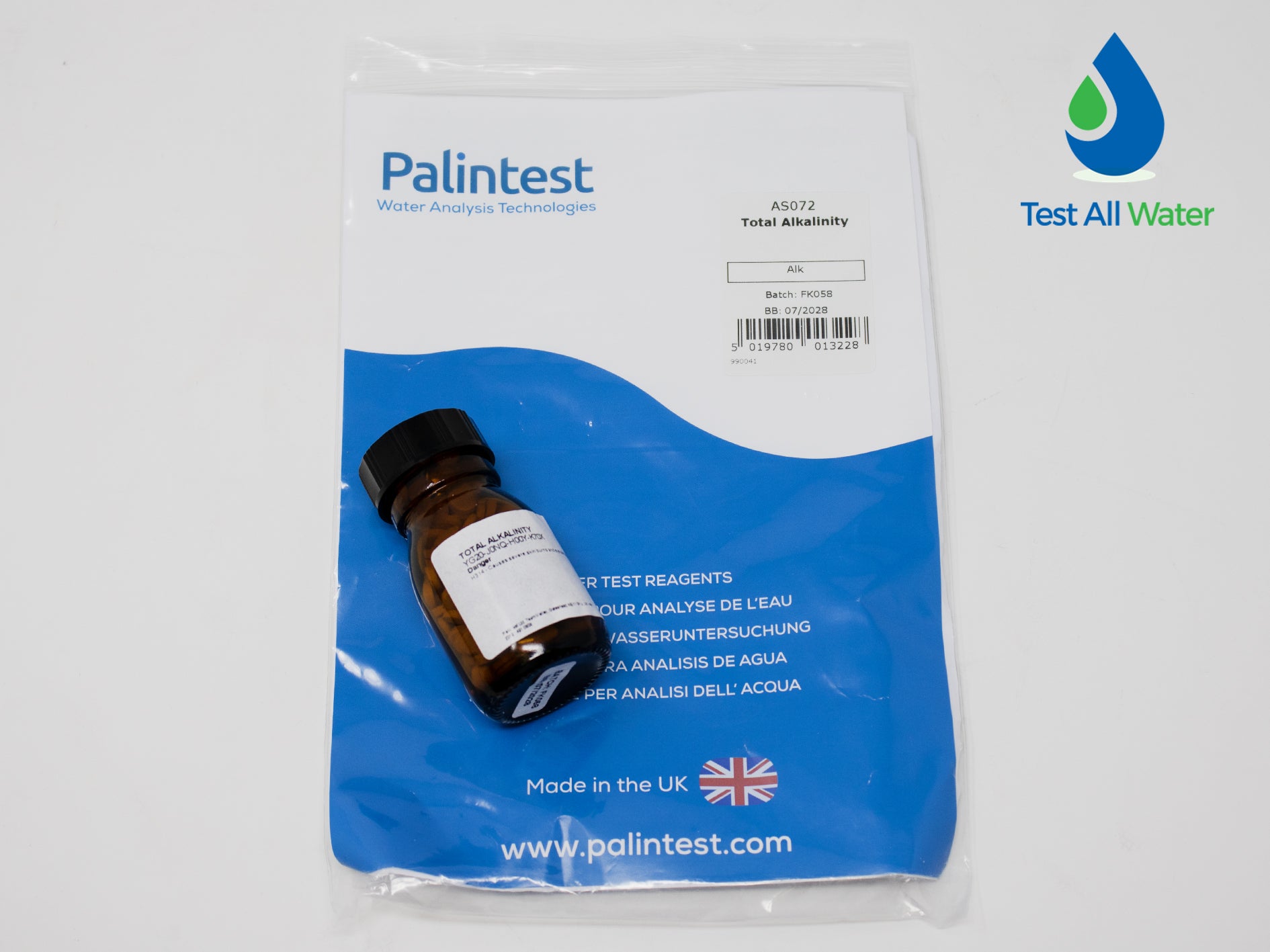 Palintest Total Alkalinity Tablet Count Bottle 250 tablets