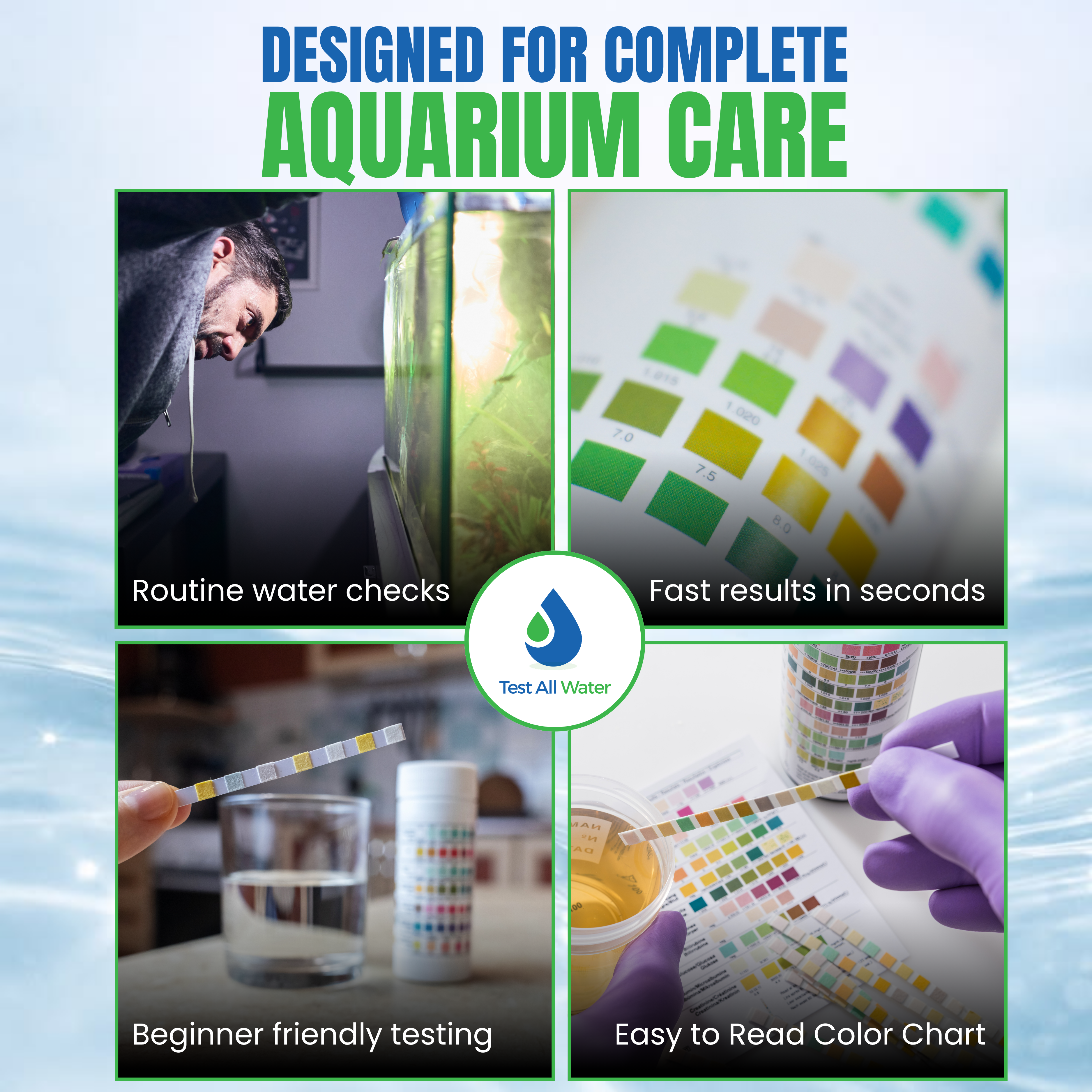 Aquarium Carbonate Hardness 20, 50 strips/pk Test All Water