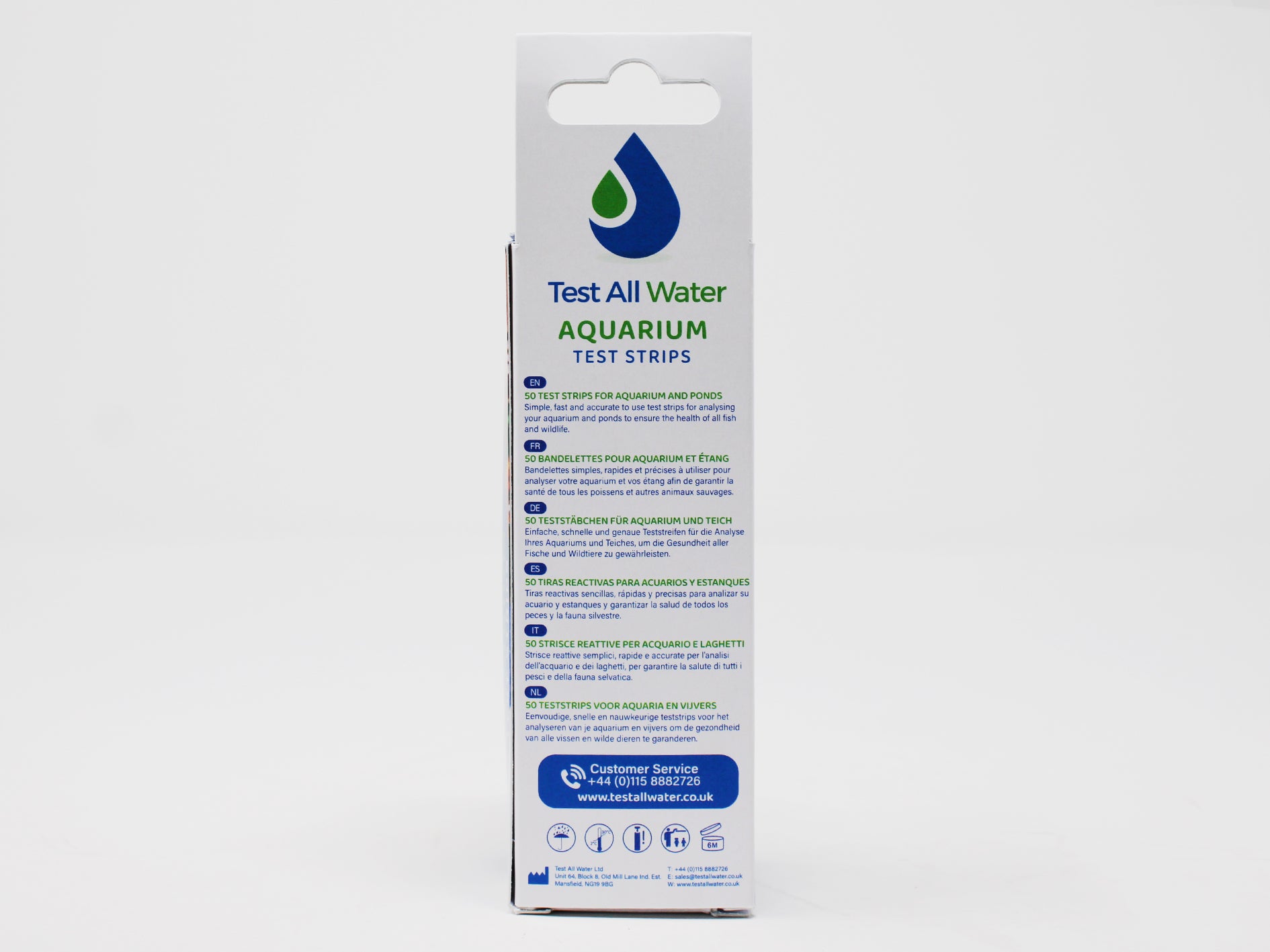 Aquarium 7 in 1 Test Strips, 50 strips/pk Test All Water