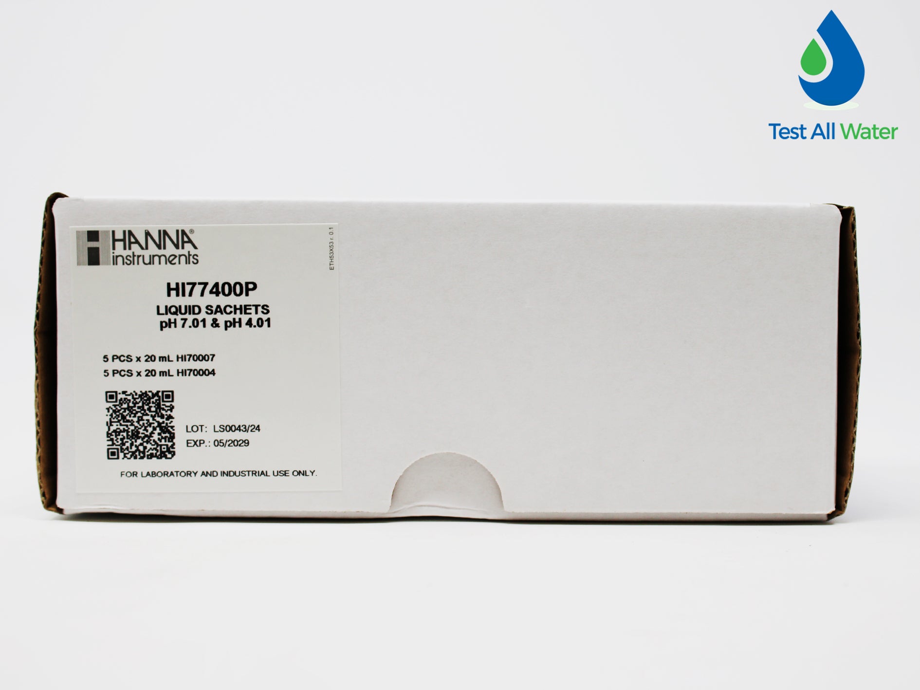Hanna Instruments-77400P pH Combination Buffer Solution Kit 4.01 & 7.01 5 x 5 20ml sachets