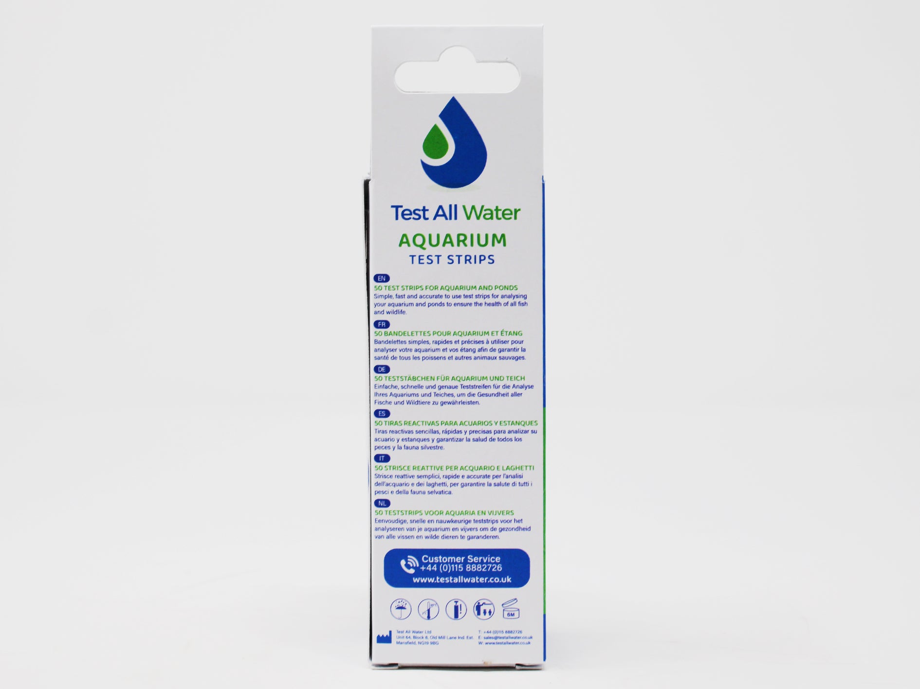 Aquarium Free Chlorine 3, 50 strips/pk Test All Water