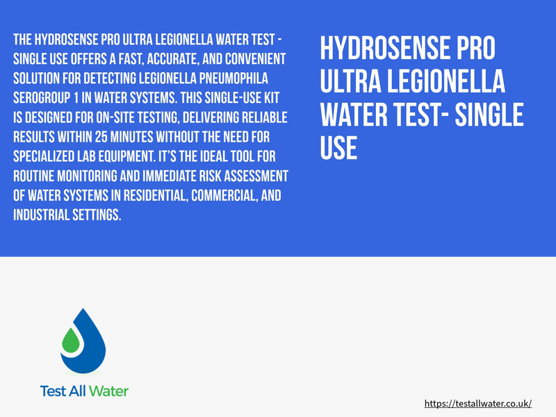 Hydrosense PRO Ultra Legionella Water Test- Single Use