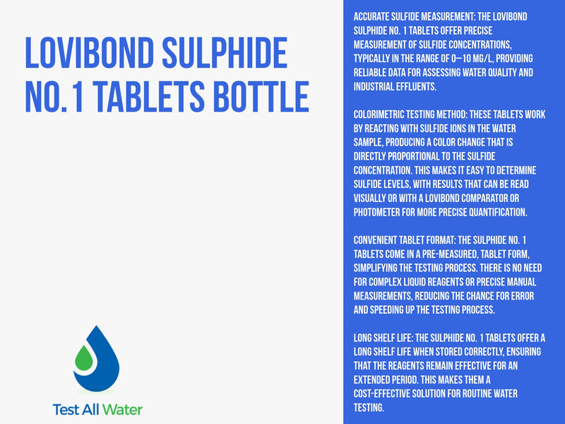 Lovibond Sulphide No.1 Tablets Bottle