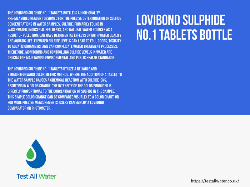 Lovibond Sulphide No.1 Tablets Bottle