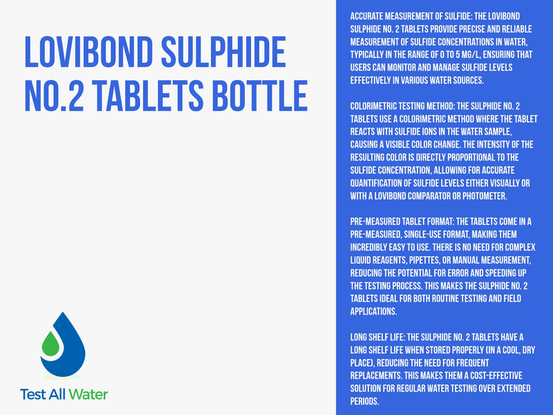 Lovibond Sulphide No.2 Tablets Bottle