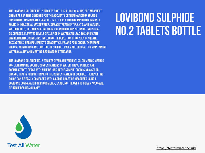 Lovibond Sulphide No.2 Tablets Bottle