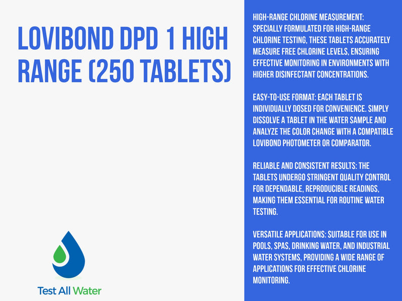 Lovibond DPD 1 High Range Tablets