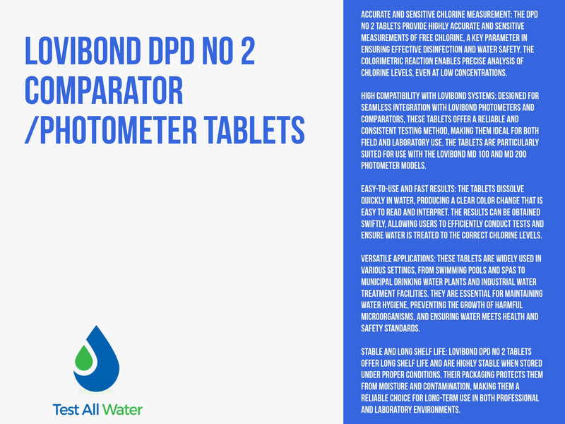 Lovibond DPD No 2 Comparator /Photometer Tablets