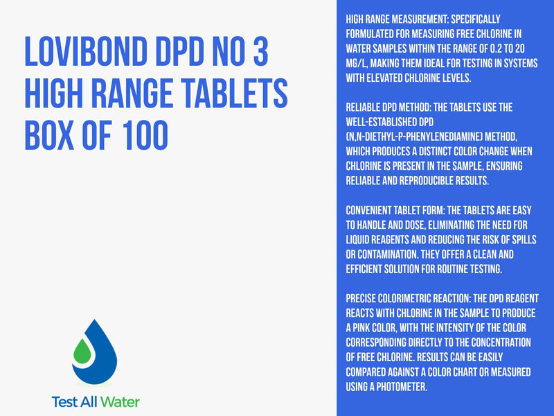 Lovibond DPD No 3 High Range Tablets