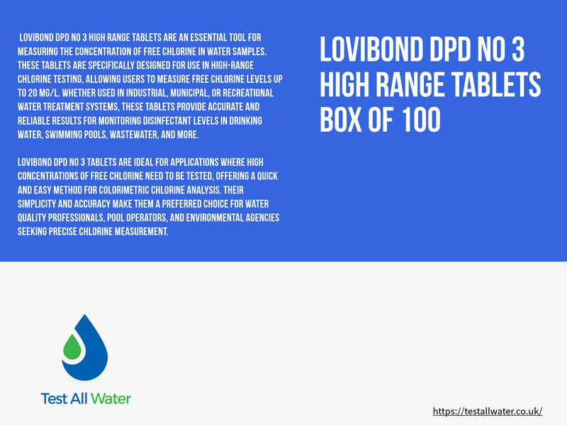 Lovibond DPD No 3 High Range Tablets