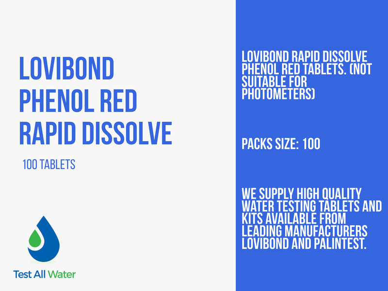 Lovibond Phenol Red Rapid Dissolve Tablets