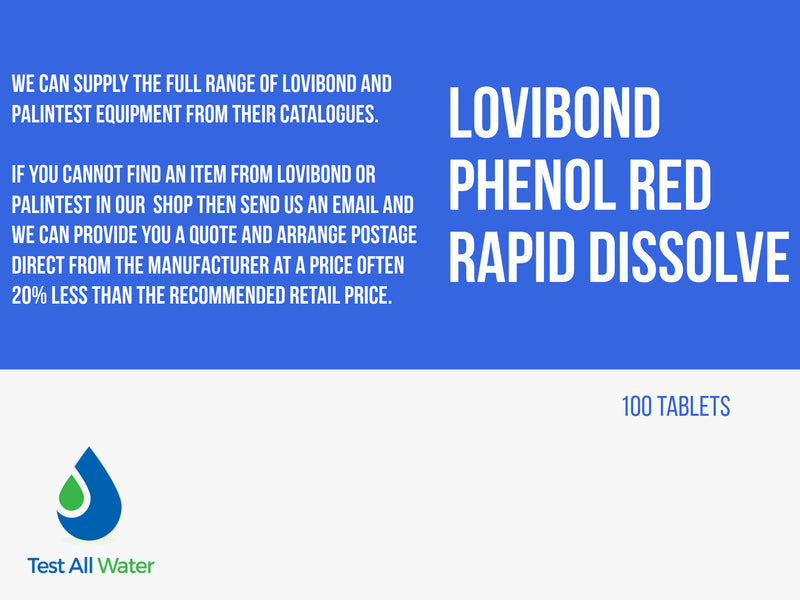 Lovibond Phenol Red Rapid Dissolve Tablets