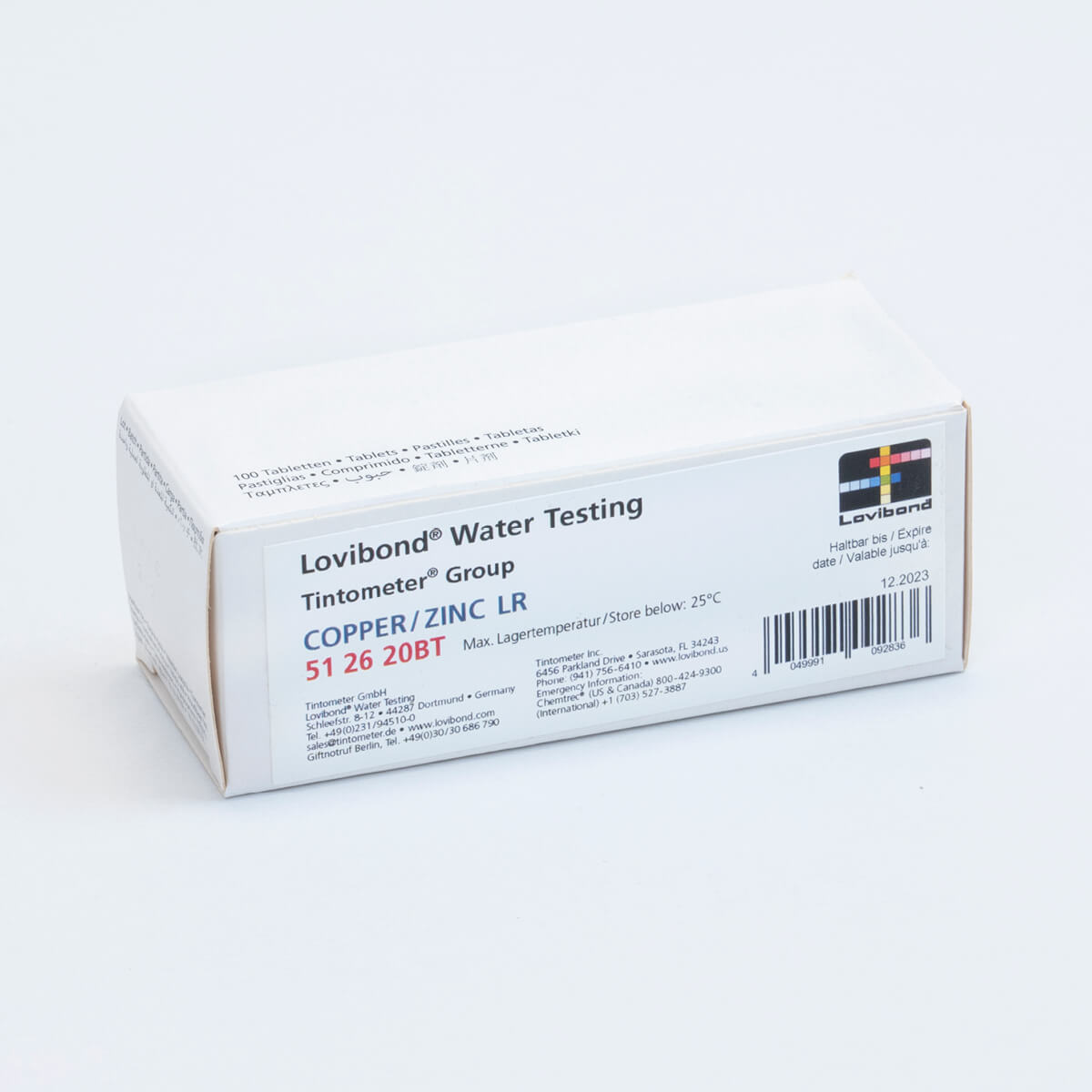Lovibond Copper/Zinc L.R.Test Tablets