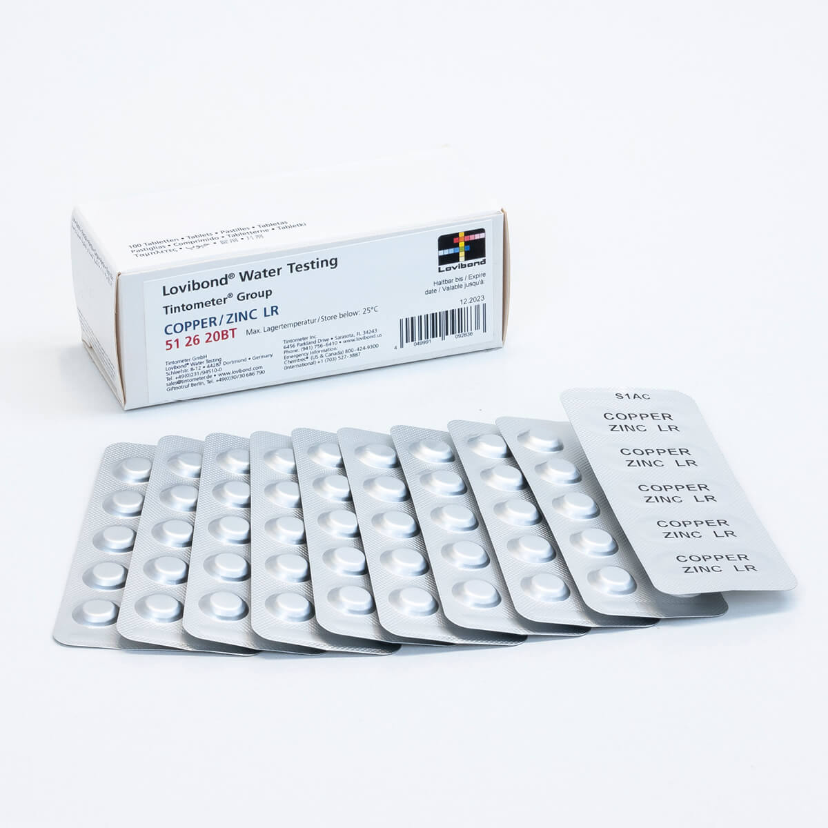 Lovibond Copper/Zinc L.R.Test Tablets
