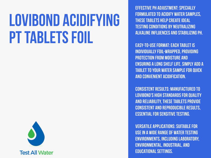 Lovibond Acidifying PT Tablets Foil