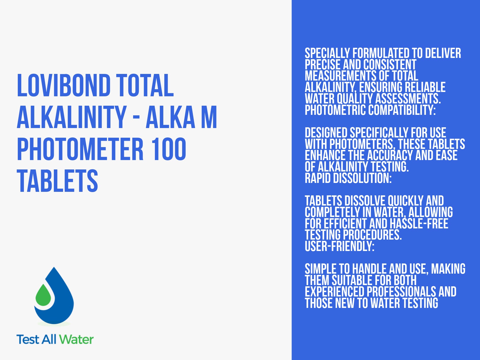 Lovibond Total Alkalinity - Alka-M-Photometer Tablets