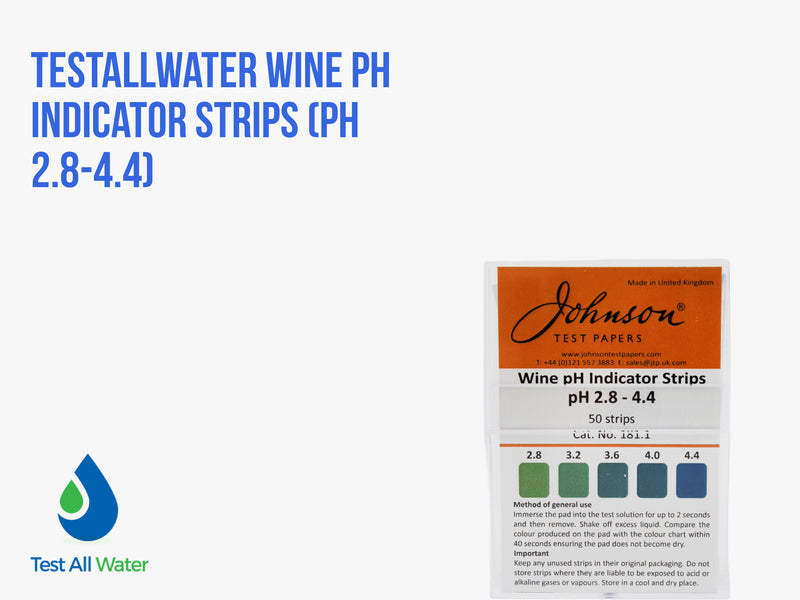 Johnson's Wine pH Indicator Strips (pH 2.8 - 4.4)