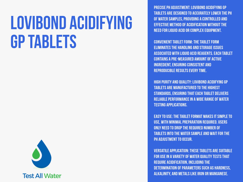 Lovibond Acidifying GP Tablets