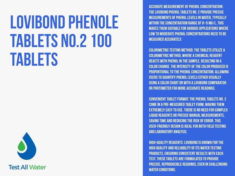 Lovibond Phenol Tablets No.2 100 Tablets