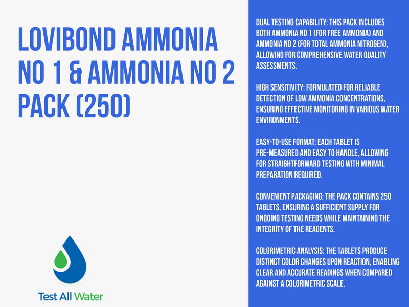 Lovibond Ammonia No 1 & Ammonia No 2 Pack (250)