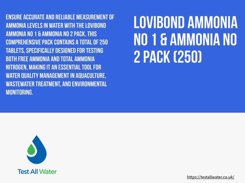 Lovibond Ammonia No 1 & Ammonia No 2 Pack (250)