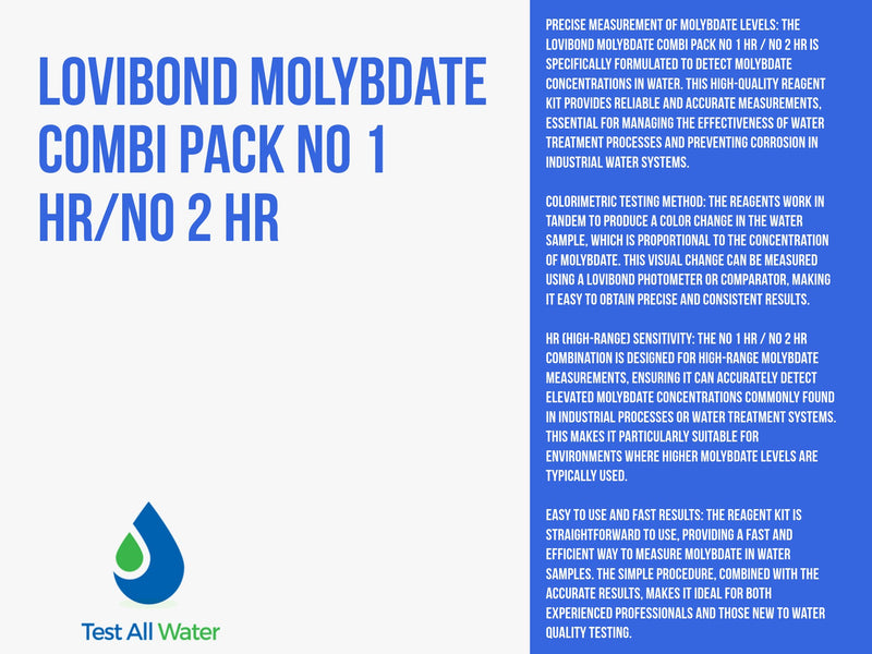 Lovibond Molybdate Combi Pack No 1 & 2 HR