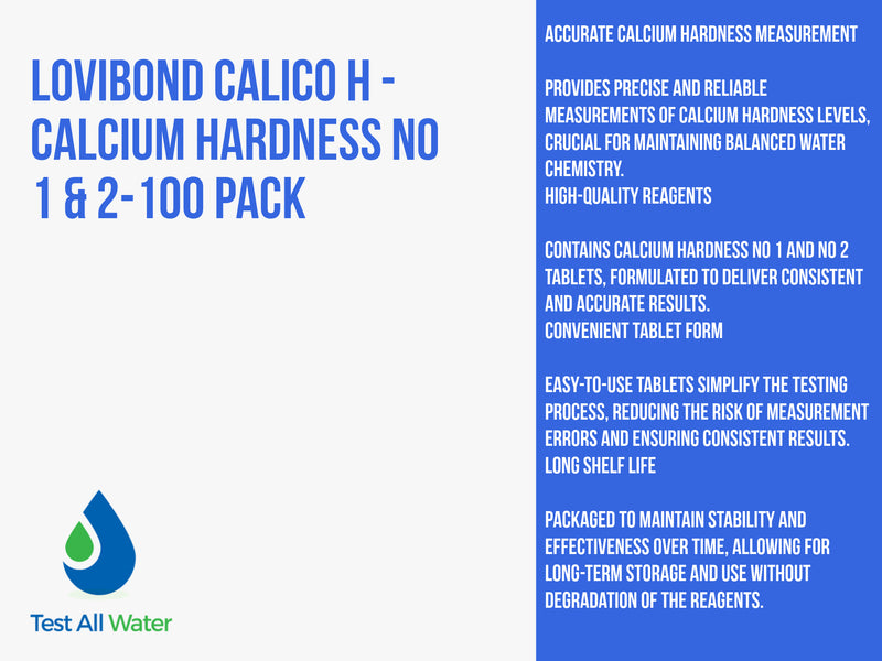 Lovibond Calico H - Calcium Hardness Tablets - No 1 & 2