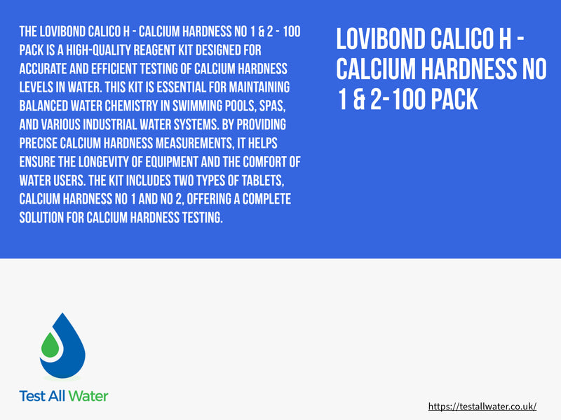 Lovibond Calico H - Calcium Hardness Tablets - No 1 & 2