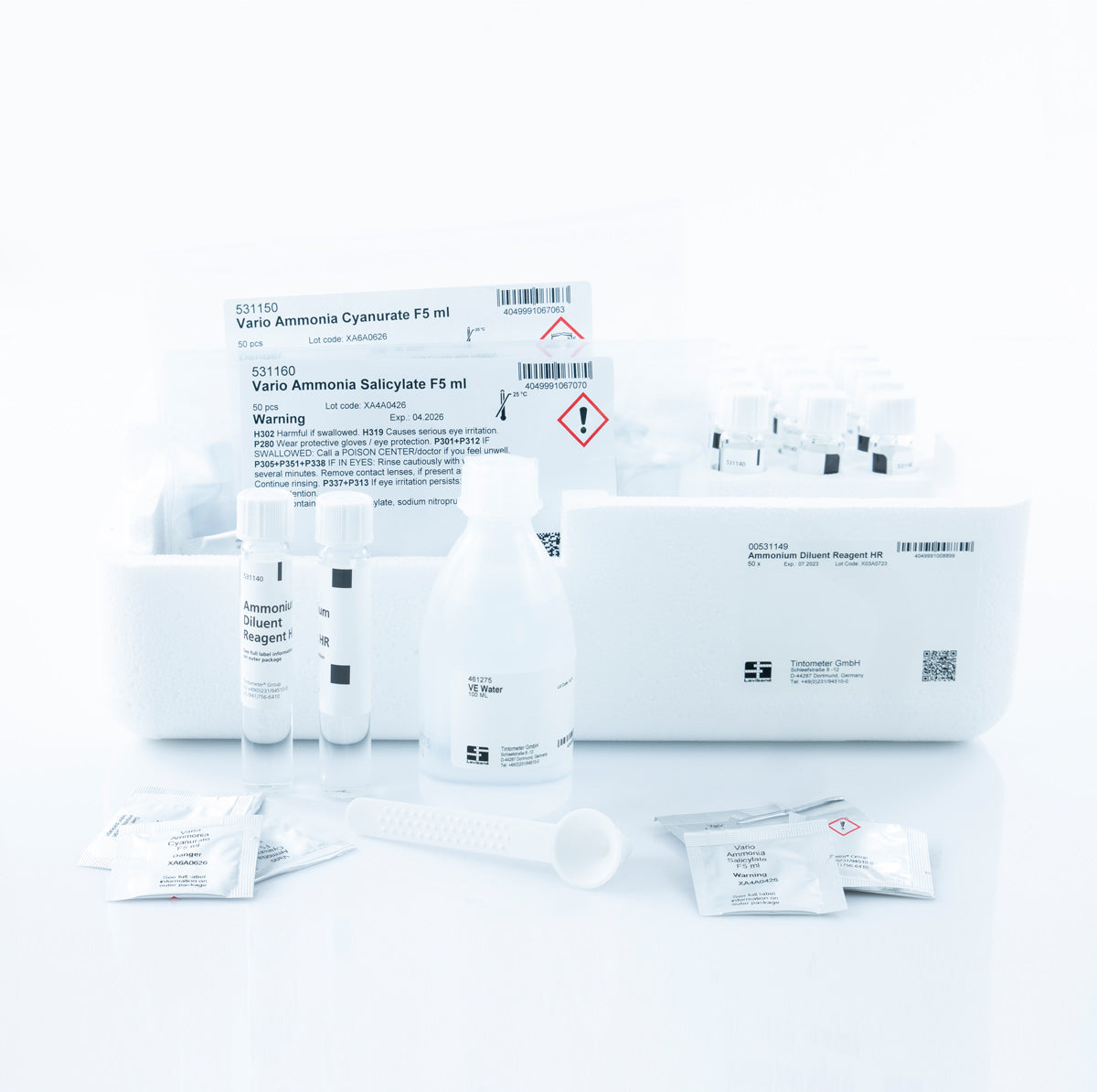 Lovibond VARIO ammonia Vial Test Reagent Set High Range F5