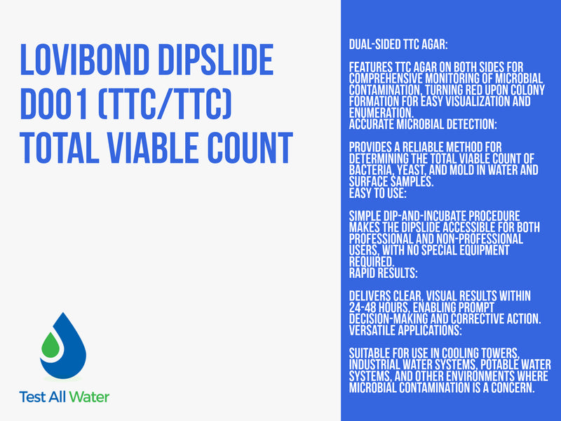 Lovibond Dipslide D001 (TTC/TTC) Total Viable Count