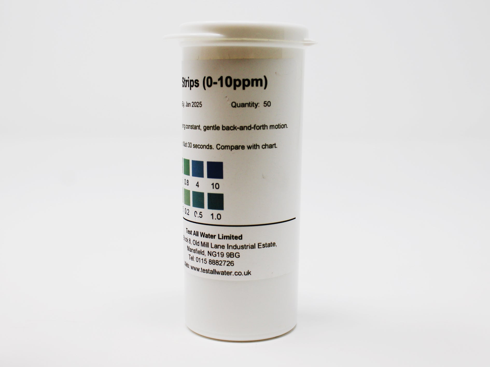 Chlorine Total Test Strips [0-10ppm] (50Pk)
