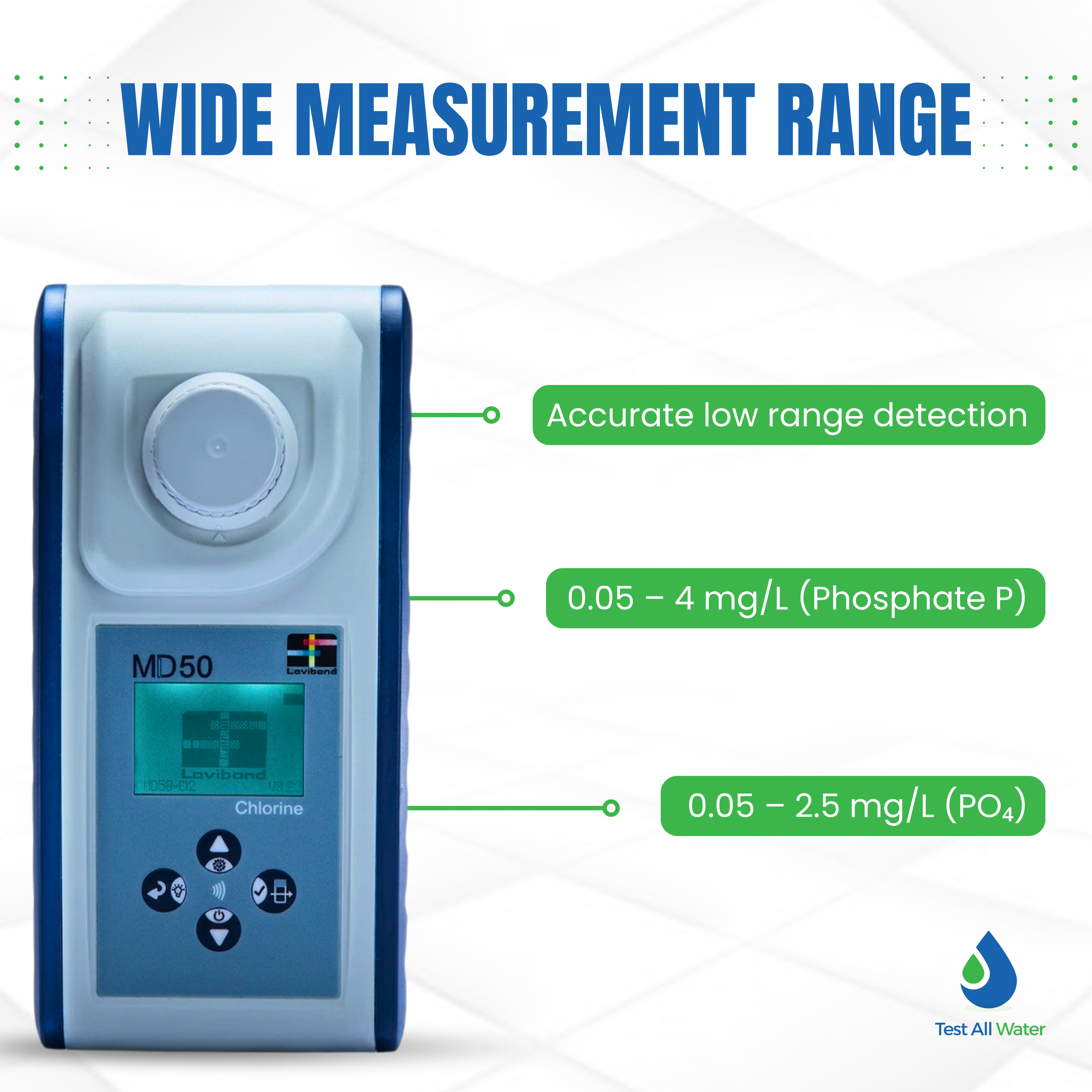 Lovibond MD50 Phosphate Photometer with Powder Reagents