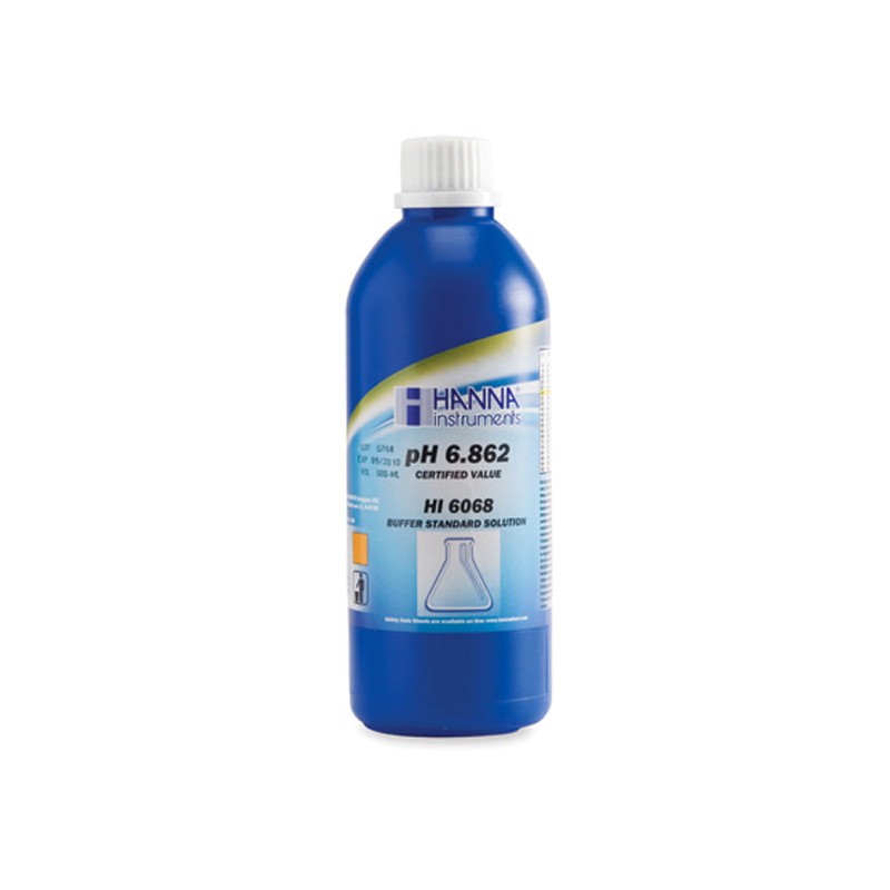 Hanna Instruments HI-6068 pH 6.862 Millesimal Buffer Solution (±0.002 pH), 500ml