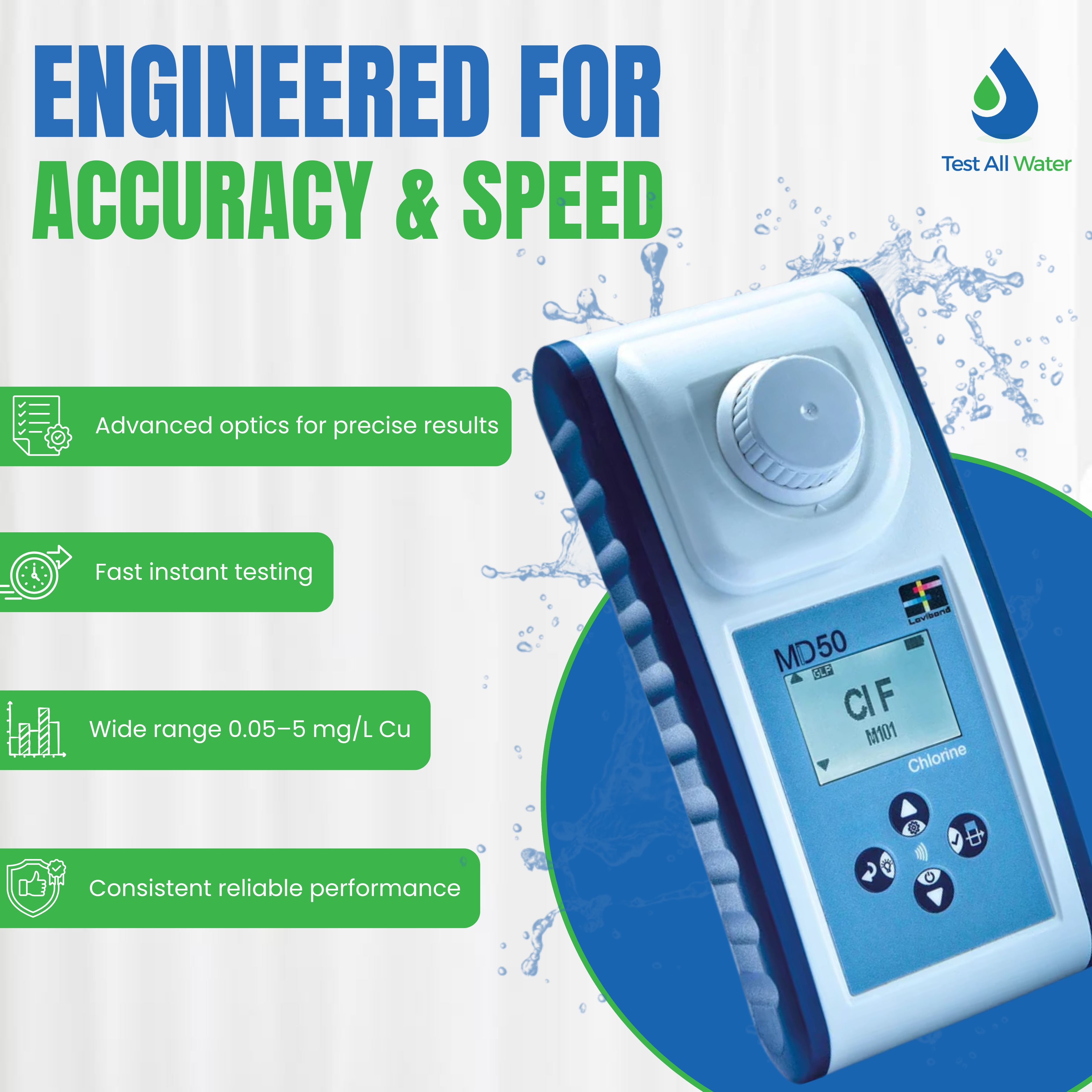 Lovibond MD50 Copper Photometer with Tablet Reagents