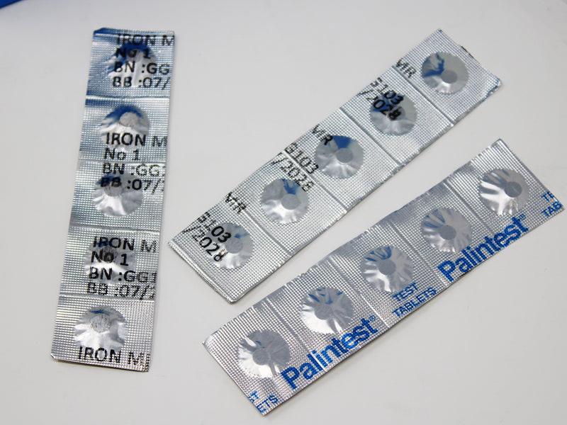 Palintest Iron MR Tablets (broken tablet packaging)