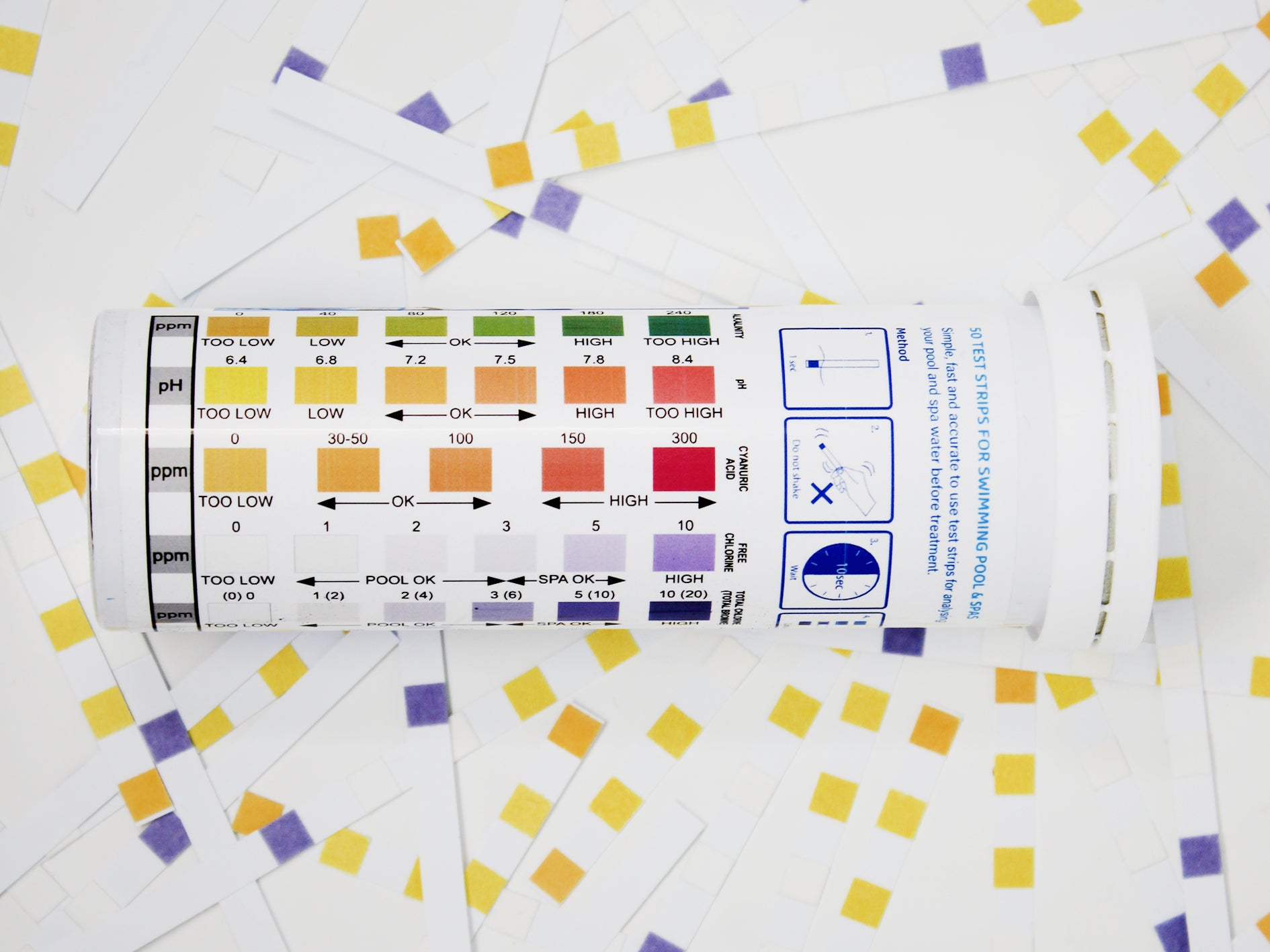 Test All Water 6 In 1 Hot Tub Test strips