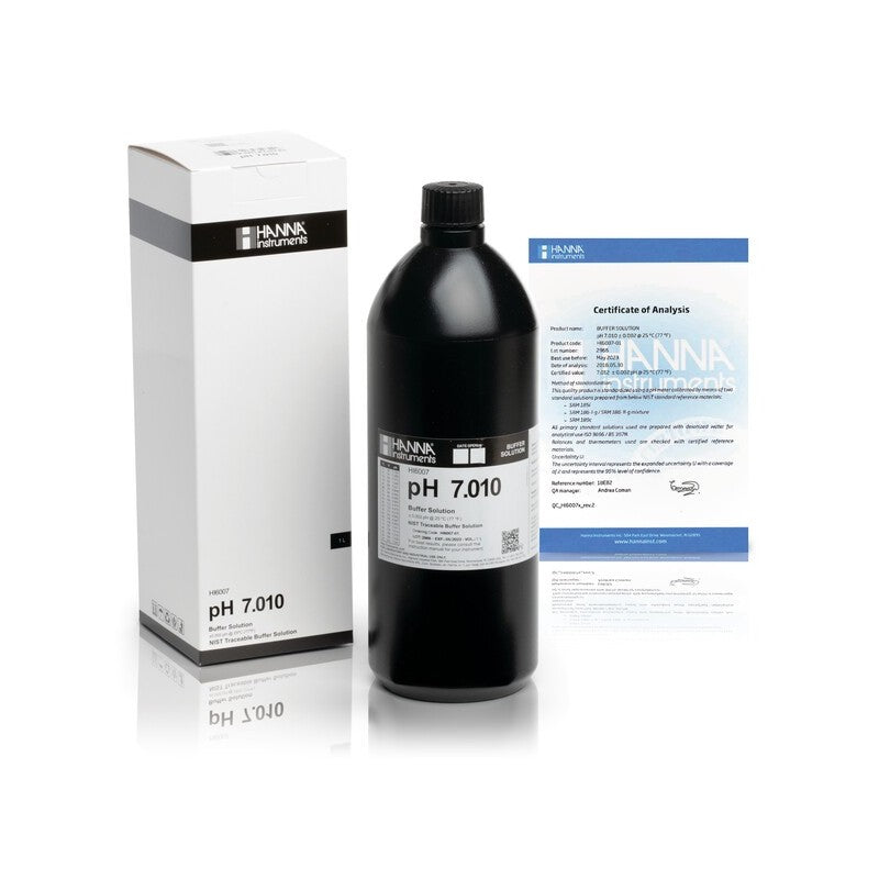 Hanna Instruments HI-6007 pH 7.010 Millesimal Buffer Solution (±0.002 pH), 500ml