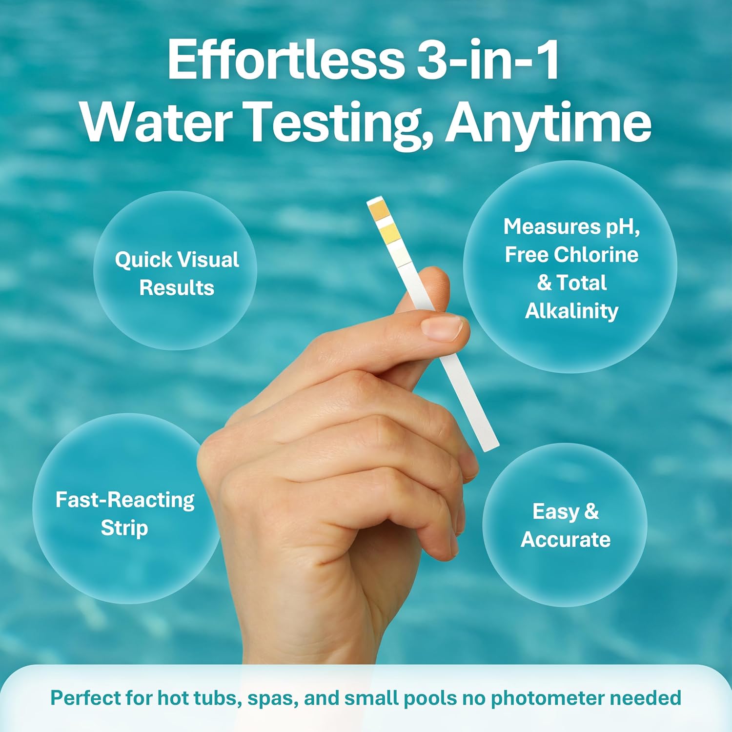 Test All Water 3 In 1 Hot Tub Test Strips