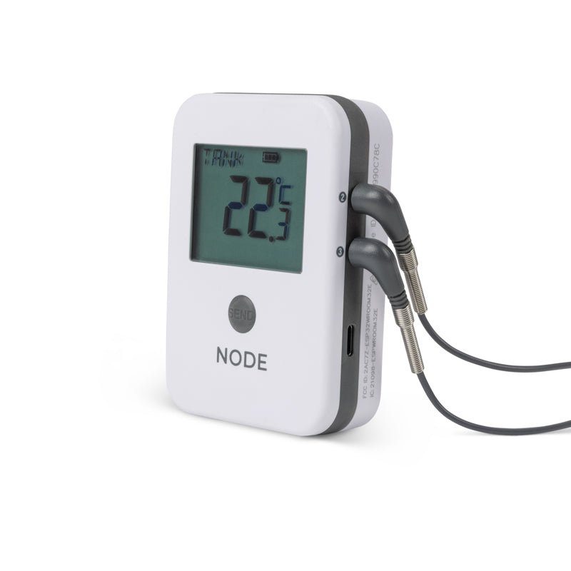 NODE WiFi Thermometer with 2 external probe ports