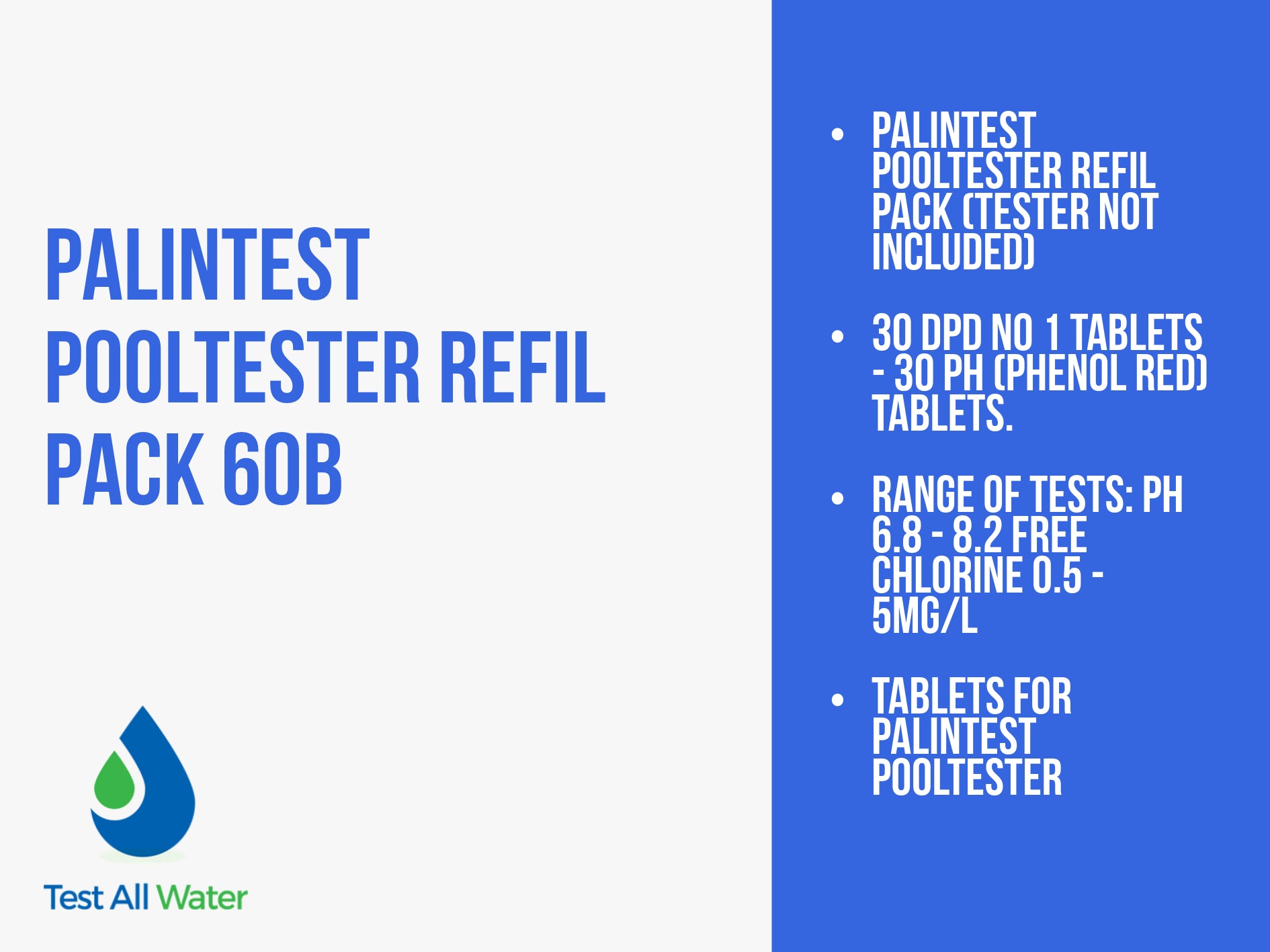 Palintest Pooltester Refil Pack 60B
