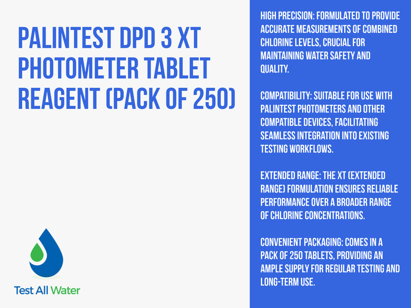 Palintest XT Extended Range Photometer Tablets 250