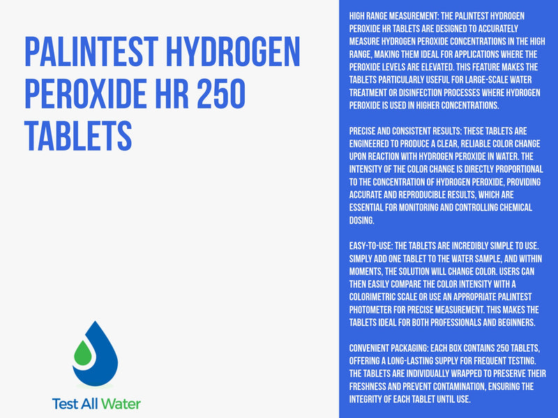 Palintest Hydrogen Peroxide HR Tablets