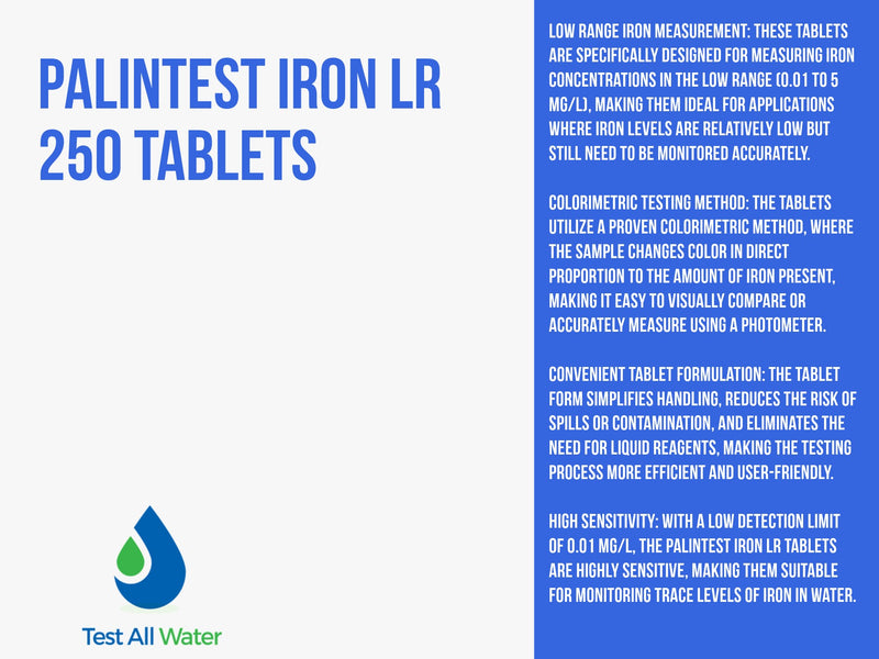 Palintest Iron Low Range Tablets