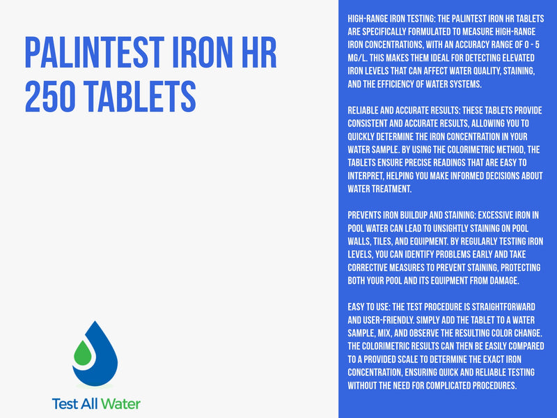 Palintest Iron High Range Reagents