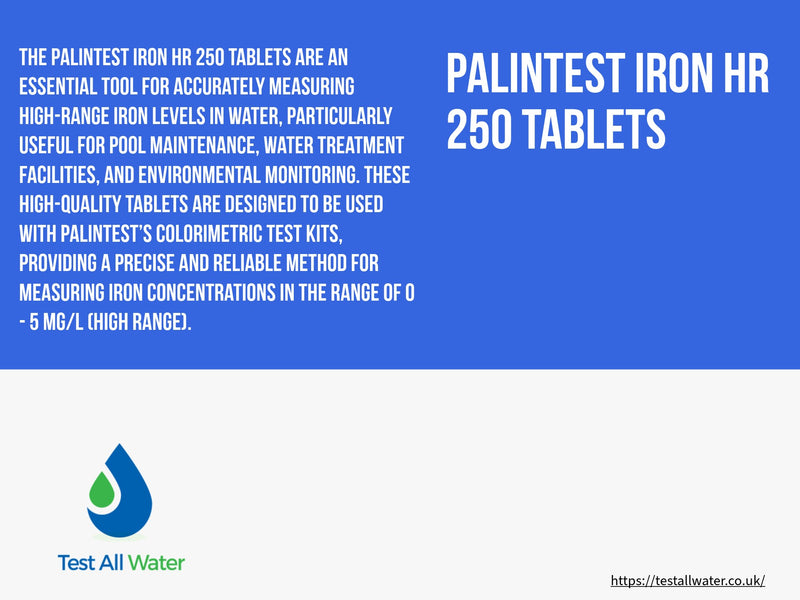 Palintest Iron High Range Reagents