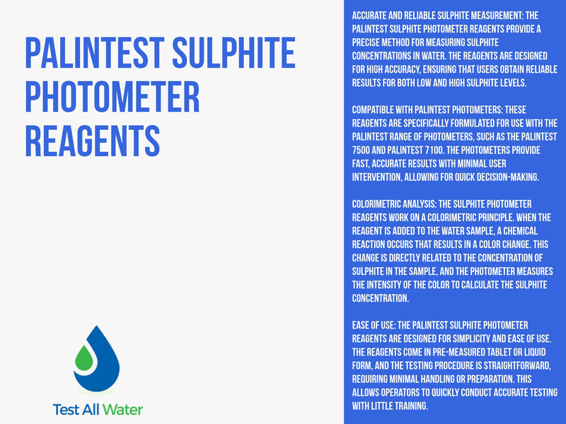 Palintest Sulphite Photometer Reagents