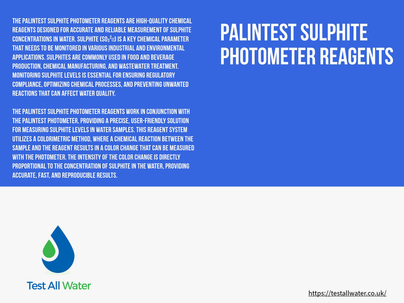 Palintest Sulphite Photometer Reagents