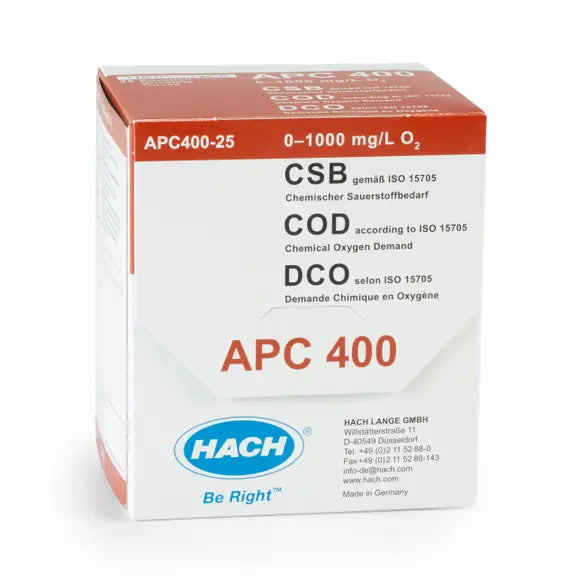 HACH COD cuvette test (ISO 15705), 0-1000 mg/L, for AP3900 Laboratory Robot